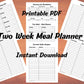 Two Week Meal Planner